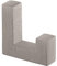 Gedotec Garderoben-Haken | 1 Stück - Huthaken eckig | TETRIS | Einzelhaken Edelstahl-Optik | Kleiderhaken 40 x 52 mm | Wand-Haken Garderobe unsichtbar | Design Mantelhaken inkl. Befestigungsmaterial