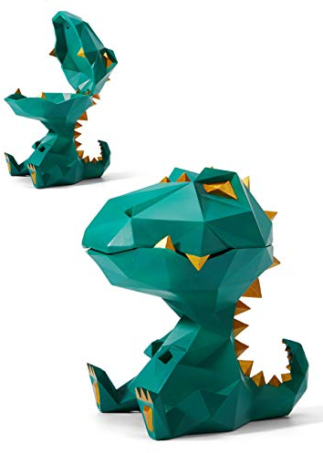 HAUCOZE Dinosaurier Keksdose Modern Arts Figur Tier Geschenk Dekor Polyresin Grün 18cm