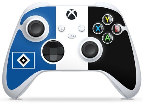 DeinDesign Skin kompatibel mit Microsoft Xbox Series S Controller Folie Sticker HSV Streifen Hamburger SV