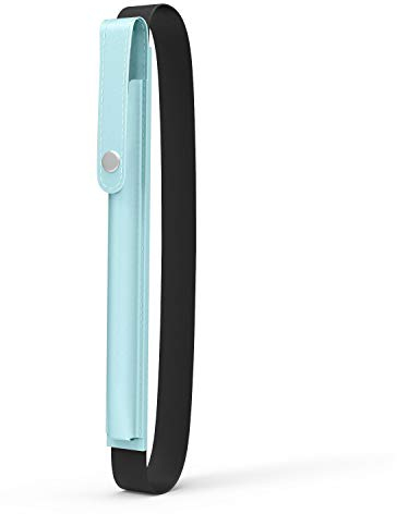 MoKo - Funda de lápiz para Apple Pencil Pro, Apple Pencil de 1ª/2ª Gen, Apple Pencil (USB-C), PU para iPad Pencil con Hebilla y Banda elástica unida a la Funda del iPad - Azul Cielo