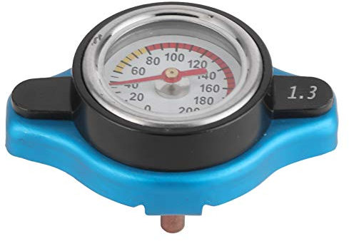 Thermostatischer Kühlerdeckel, universeller Thermostatischer Kühlerverschlussdeckel Kühlerdeckel Wassertankdeckel Auslaufsicher mit Temperaturanzeige (Kleiner Kopf 1.3par)