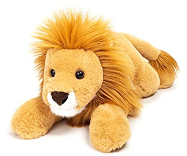 Teddy Hermann 90478 Löwe liegend 45 cm, Kuscheltier mit idealem Recyclinganteil (Füllmaterial)