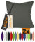 npluseins Doppelpack Baumwoll-Kissenbezüge - Moderne Wohndekoration in schlichtem Design 317.361, 40 x 80 cm, anthrazit