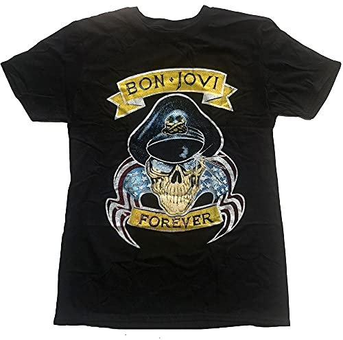 Bon Jovi T Shirt Forever Band Logo Nue offiziell Schwarz Unisex M