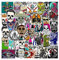 Schädel Graffiti Aufkleber Pack (100 Stück) Vinyl Aufkleber für Wasserflaschen, Laptops, Autos, Skateboards, Höhlendekorationen für Männer, wasserdichte Rockmusik-Aufkleber