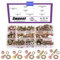 Swpeet 180 piezas de 1/4-20 pulgadasx1/2 pulgadas a 1-1/2 pulgadas, 5 tamaños Grado 8 USS Kit surtido de pernos de tuerca y arandela, tornillos de cabeza hexagonal, tornillos planos y arandela