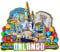 USA Orlando Wooden Magnet 3D Fridge Magnets Travel Collectible Souvenirs Decorations Handmade Crafts-4