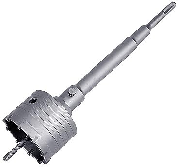 Scie cloche à béton avec tige SDS Plus - Scie cloche pour ciment, brique, béton, mur en pierre (100 mm)