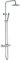 Mice - Conjunto Columna de bañera y ducha con grifo - Barra de ducha con grifería termostática color Cromo - Termostático para bañera - BTD038-B
