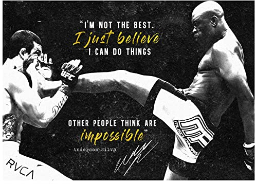 Anderson Silva The Spider Zitat | Fotodruck Poster | vorsigniert | Pro Glanzpapier | Größe: A3 (29,7 x 42 cm)