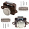 2 Stück Push Button Lock, Push Button Catch, Door Lock Verriegelung 15-18mm Möbelschloss, Cabinet Lock Catch, Druckknopfverriegelung für Tür, Schrank, Wohnmobil, Yacht, Schiff (Braun)