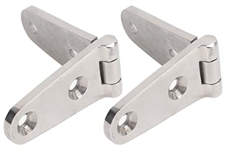 Ein Paar Robuste 316 Edelstahl Marine Gurtscharnier Mit Boot Home Hardware für Tür, Tor, Schuppen, Scheune, 3 Löcher, 152 x 30 mm (2 Löcher: 103 x 27 mm)
