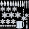 SUNNYCLUE 1boîte 192pcs 7 Styles Décoration d'arbre de Noël Ornements en Cristal Suspendus Acrylique Flocon de Neige de Noël Glaçon Goutte Larme Charme pour la Fabrication de Bijoux Breloques Trouver