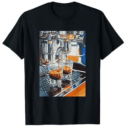 Vintage Retro Coffee Machine Espresso Barista Coffee T-Shirt