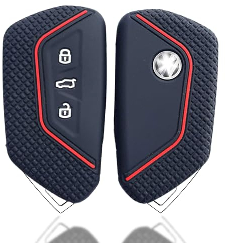 Kesiku Vw Schlüsselhülle für Vw Skoda Octavia Golf 8 7 5 MK 4 Tarraco Ateca Cupra Formentor Seat Ibiza Leon Schlüssel, Cupra Formentor Schlüsselcover TPU, Golf 8 Schlüsselhülle Silikon - Schwarze