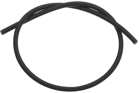 QUARKZMAN Cordón de Goma Elástico Hueco para Collar de 5mm 18 para Manualidades de Joyería, Negro