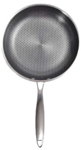 Cabilock Edelstahl-Kochtopf Waben-Bratpfanne 18 Zoll 26 Cm Antihaftbeschichtet Induktionstopf Metall-Kochgeschirr Spülmaschinenfest Ofenfest