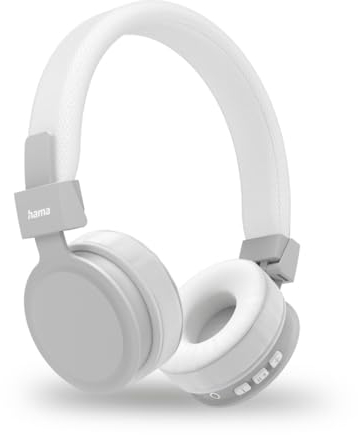 Hama Casque Bluetooth sans Fil Freedom Lit II (Casque Audio Supra-auriculaire Bluetooth, Micro intégré, Pliable, Rembourré, Port USB-C, Apple Siri/Google Assistant) Blanc