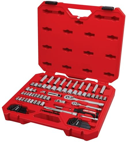 CRAFTSMAN Mechanics Tool Set, 83 Piece Hand Tool and Socket Set SAE/Metric (CMMT12121)
