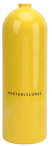 Atemschutzmaske, 360° Drehbares Gelenk, 4 L Sauerstofftank, 3000 PSI Schnorchelausrüstungsset, 3-lagige Filterung, 40–60 Minuten für Aktivitäten (Gelb)