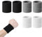 Bandeau Poignet Sport,6 Pièces Bandeau de Transpiration Poignet Bracelets De Tennis en Coton Serre-Poignets Bracelets Absorbants pour Hommes Femmes Basketball de Football de Gymnastique (8 x 8 cm)