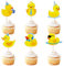 Blumomon 24 Stück Gelbe Ente Kuchenaufsatz Gaming Dekoration Spiel Cupcake Aufsätze für Spiele Motto Partys Kindergeburtstag Babyparty Party Dekorationen