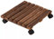 Agashi Holz-Pflanzenwagen Mit Rädern, Blumenwagen Garten Rolling Plant Dolly Pflanzentablett Mit Rädern, Pflanzenwagen Pflanzgefäße Für Innen Und Außen/30 * 40Cm