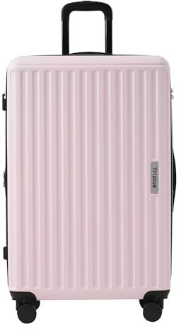 YESGIGA Hartschalen-Koffer, Rollkoffer, Reisekoffer, Handgepäck 4 Rollen, ABS-Material, TSA Zollschloss, Mit Expansionsschicht (Rosa, 28 Zoll)