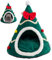 SMELEYOU Cuccia per Gatti con Albero di Natale e Cuccia in Peluche Staccabile, Morbida e Calda, Adatta per Cani e Gatti di Piccole Dimensioni