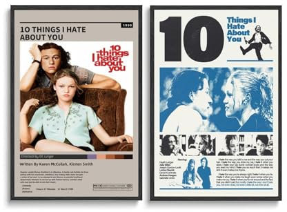 LJXOSKMK Poster 10 Things L Hate About You, ungerahmt, 30 x 45 cm, klassisches Filmposter, Leinwandposter für Schlafzimmer, ästhetische Wandkunst, Poster und Drucke, Stil 23