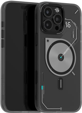 Aulumu A16 für iPhone 16 Pro Max hülle Magnetische Thermohülle | Kamera-Steuerung | IMD-Technologie | Kompatibel mit MagSafe | Komplett umschließend | Touch Durchscheinendes Grau