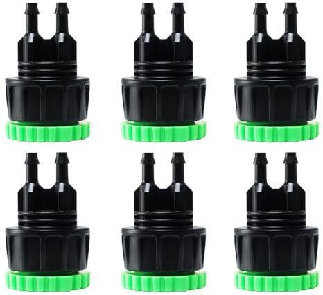 6Pcs Practical Irrigation Garden Hose Connector Faucet Nozzle Drip Irrigation Hose Connectors Repair Drip Quick Connector Hose Adapter for Garden Irrigation System