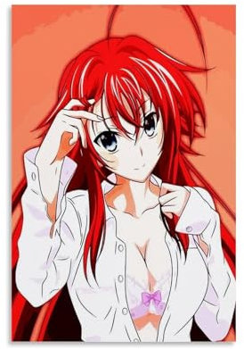 LOKJKOEQ High School DxD Characters Rias Poster Dekorative Malerei Leinwand Wandkunst Wohnzimmer Poster Schlafzimmer Malerei 08x12inch(20x30cm)