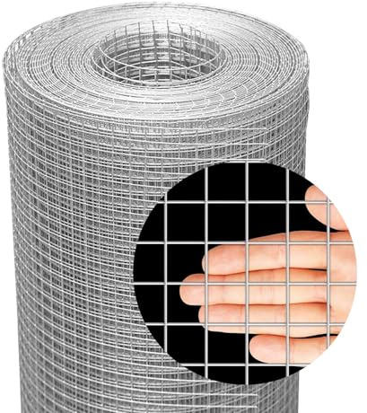 Grillage soudé en Acier Inoxydable, 1/2 Pouce, Grillage métallique, Cage à Lapins, clôture Facile à Couper, Grillage à Poules pour Jardin, Projet d'entretien de la Maison (1 m x 1 m (39 po x