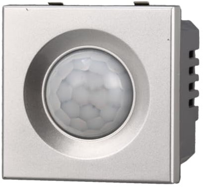 Sensore di movimento PIR, Moduli grigi, grigio, Compatibile Con BTicino Axolute, frutti, interruttori, pulsanti, deviatori, dimmer, sensori, PIR, buzzer, Per Placche originali e compatibili