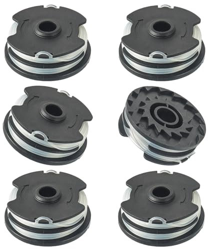 JAMHER Bobinas de hilo de repuesto Desbrozadora, para recortadora LIDL Parkside, compatible con PRT 550 A1, A3; PRTA 20-Li A1, B2, C3 bobina de repuesto(6 Bobinas de Repuesto)