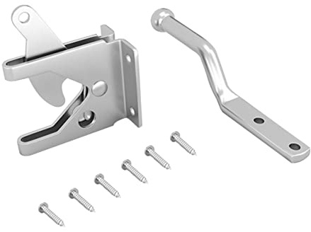 Hochleistungs Torriegel mit Schwerkraftverriegelung, Selbstverriegelnd | 1 Satz, Kohlenstoffstahl, Galvanisierte Oberfläche, Links Rechts Montierbar, für Metalltüren und Schwingtore
