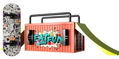Finger-Skateboards: Kreatives Tricktraining, kompaktes Design aus Holz, Hand-Skateboard-Set mit Rampen und Schienen, Entwicklung von lustigen Fähigkeiten für Indoor-Spiele,