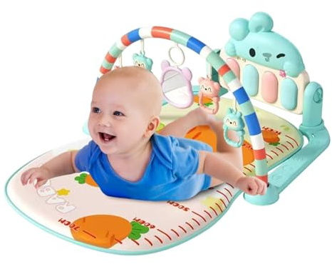 Gym Play Mat, Activity Gym, Play Piano Mat, Crawling-Teppich, sensorisches Spielzeug, pädagogisch mit Licht, für Mädchen und im Freien