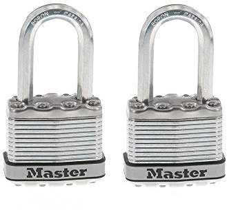 Master Lock Magnum M1XTLF - Candado resistente con llave, paquete de 2 llaves iguales, color plateado