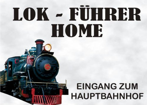 PEMA INDIGOS UG - Türschild FunSchild - SE09 DIN A4 laminiert für Eisenbahn Lokomotive Lok Führer Fans Schild - für Käfig, Zwinger, Haustier, Tür, Tier, Aquarium