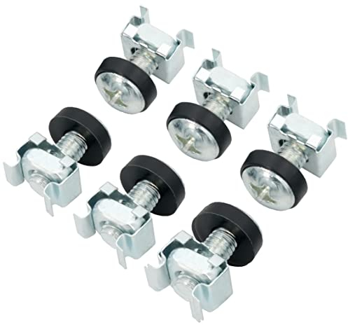 BIGtec – Kit de Montage – vis de Racks, écrous à Cage et de Montage – M6 – pour armoires et Racks de serveurs réseau 10 et 19 20´ER Pack Lot de 20 écrous Cage