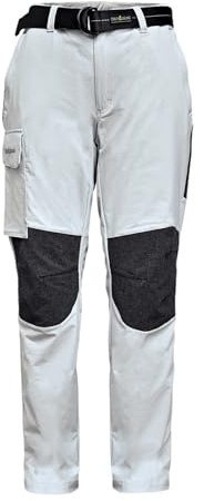 crazy4sailing Unisex Deck Segel-Bundhose – schnelltrocknend, 4‑Wege‑Stretch, UPF 40+, verstärkte Knie & Sitz, vielseitige Taschen & verstellbare Bundstruktur Stone XL