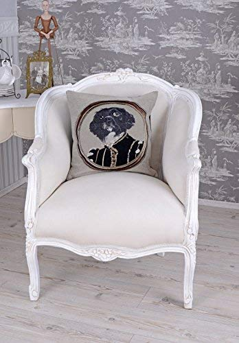 Rokoko Sessel Bergere en Confessional Stuhl Prunksessel Holz gepolstert Thron cat664b01 Armlehnstuhl Palazzo Exklusiv
