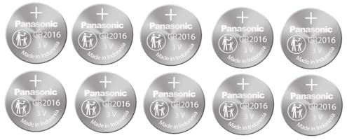 Panasonic CR2016 3 V de litio 2 Pack x (5 piezas) = 10 pilas de un solo uso