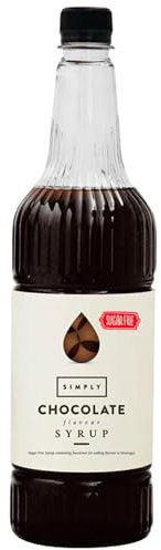 Simply Sugar Free Chocolate Syrup, Low Calorie, Vegan & Nut Free Flavoured Syrup for Coffee, Cocktails & Baking (1 Litre)