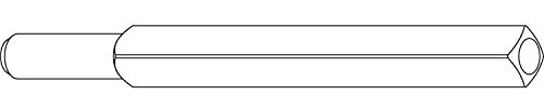 Wechselstift PR 115, 8mm, 90 mm lang, Stahl verzinkt | Vierkantstift dormakaba