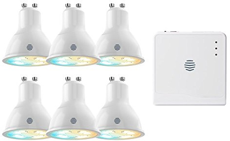 Hive Light Cool to Warm White Smart Bulb with Hub GU10, 5.4 W-6 Pack