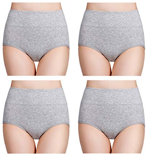 wirarpa Ladies Knickers Cotton Full Briefs High Waisted Underwear Panties for Women Multipack Size XL