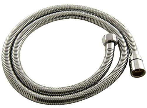 PaulGurkes Brauseschlauch Drehkonus 120cm Bidetschlauch silber Metallschlauch 1,2m